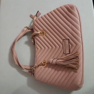 Darcy Marks London Pink Quilted Shoulder Bag Vegan Leather